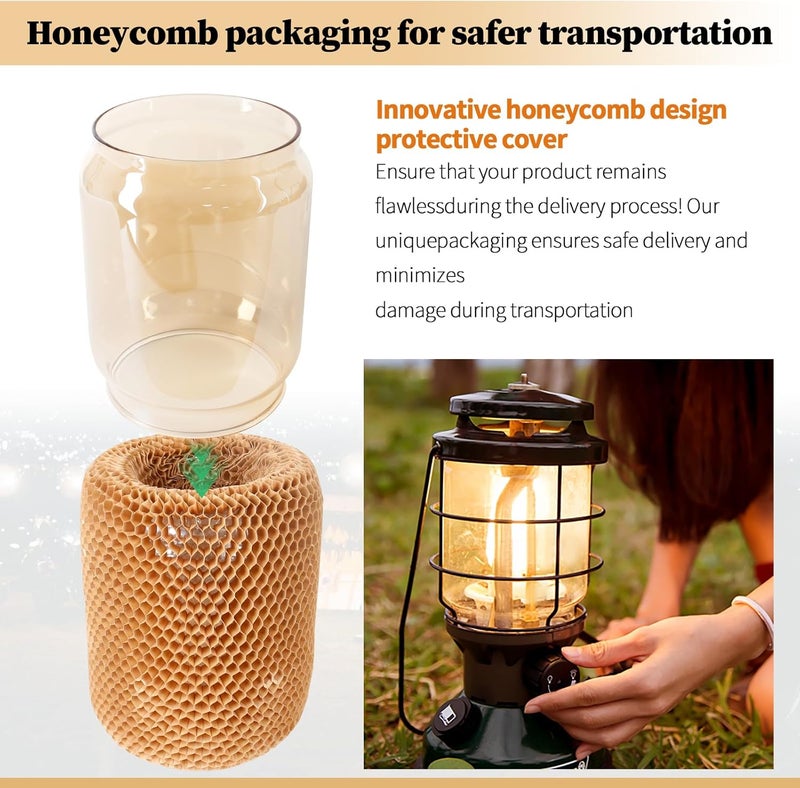 LVACODV Amber Lantern Globe Compatible with Coleman Northstar Lanterns 2000/2500 2000-043C – Soft, Warm Light | Heat Resistant Borosilicate Glass - Image 3